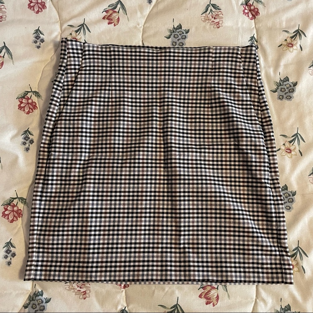 Dynamite Georgia High Waist Bodycon Plaid Skirt